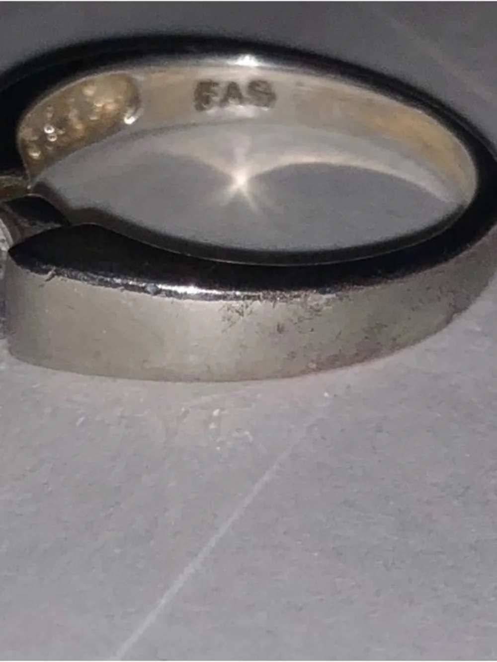 Sterling Silver Ring w/ Cubic Zirconia center